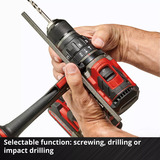 EINHELL Professional Akku-Schlagbohrschrauber TP-CD 18/120 Li-i BL - Solo, 18Volt schwarz/rot, ohne Akku und Ladegerät