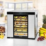 Rommelsbacher Dörrautomat DA 1050 edelstahl/schwarz, 1.100 Watt, Dörrfläche 39,4cm x 38cm pro Ebene