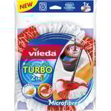 Vileda Turbo 2in1 Wischkopf, Bodenwischer weiß/rot, für Wischmop EasyWring & Clean
