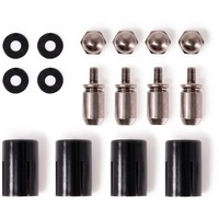 Alphacool Core Push Mounting 17mm M3/M4/UNC 6-32 Set 4x, Befestigung/Montage schwarz/silber, 17 mm