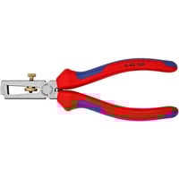 KNIPEX Abisolier-Zange 11 02 160 mit Öffnungsfeder und Rändelschraube