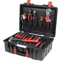 Wiha Werkzeugkoffer Basic L mechanic, Werkzeug-Set schwarz/rot, 36-teilig, mit Koffer