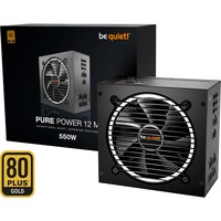 be quiet! Pure Power 12M 550W, PC-Netzteil schwarz, 1x 12-Pin High Power GPU, 2x PCIe, Kabel-Management, 550 Watt
