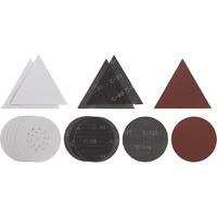 EINHELL Gitter-Schleifblatt-Set für Trockenbauschleifer, Ø 225mm 15-teilig, Körnung 80 und 120, für Wand- und Betonschleifer TE-DW 225 X