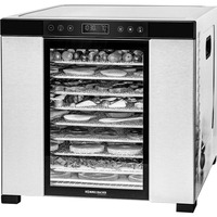 Rommelsbacher Dörrautomat DA 1050 edelstahl/schwarz, 1.100 Watt, Dörrfläche 39,4cm x 38cm pro Ebene